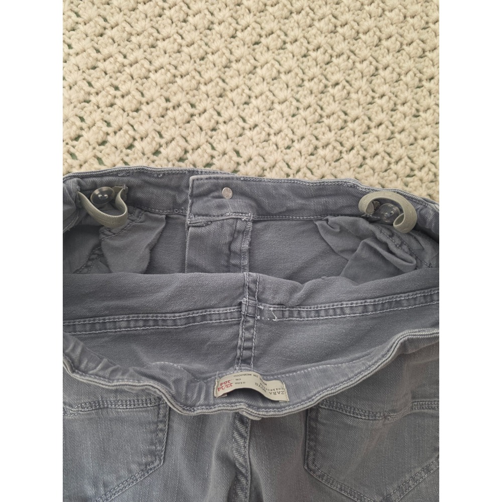 Zara Skinny Pants Boys Size 13/14 Grey Excellent Adjustable Waist Slim Fit - Picture 4 of 6